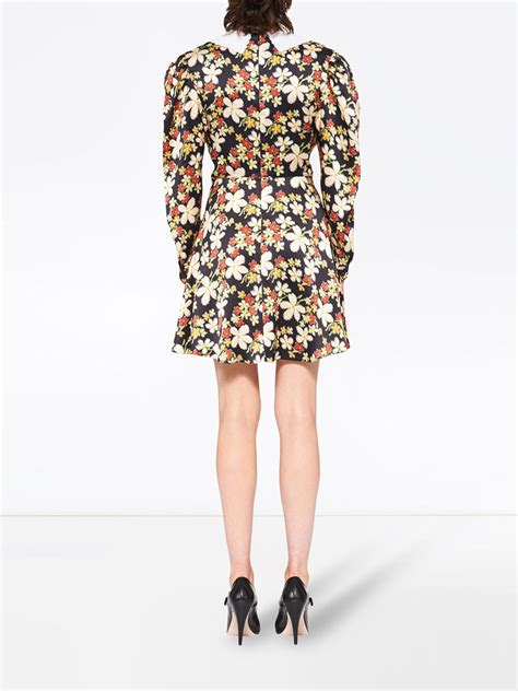 miu miu printed sable dress|MIU MIU Satin Sablé Long.